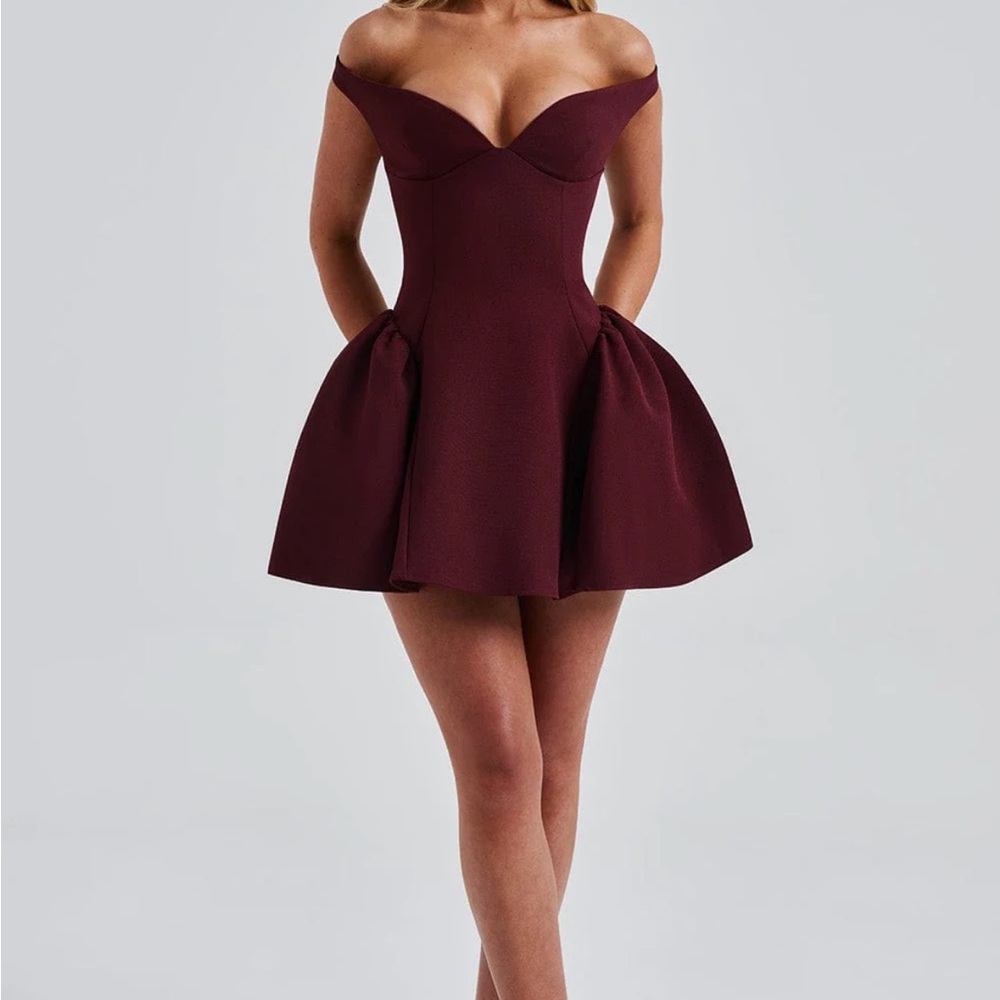 Marla burgundy mini dress from Babyboo